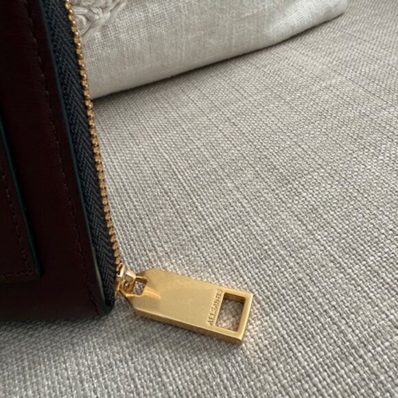 All Saints Lena Hex Leather Zip Wallet - Picture 4 of 11